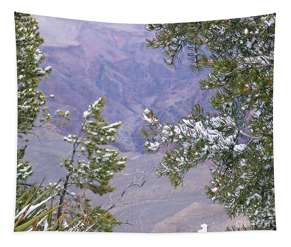 Snow Tapestry featuring the photograph Highlighting Snow by Roberta Byram
