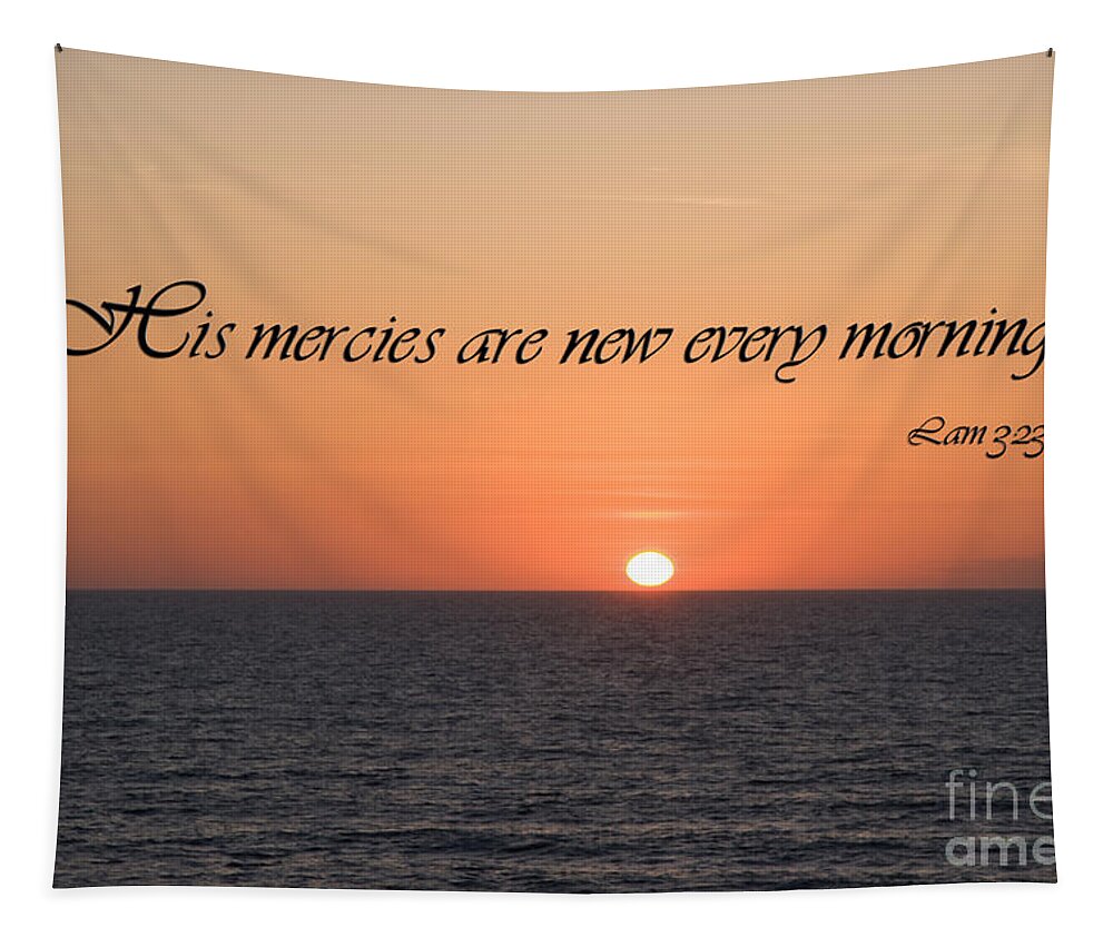 Beach Tapestry featuring the photograph His Mercies Are New Every Morning by Jill Lang