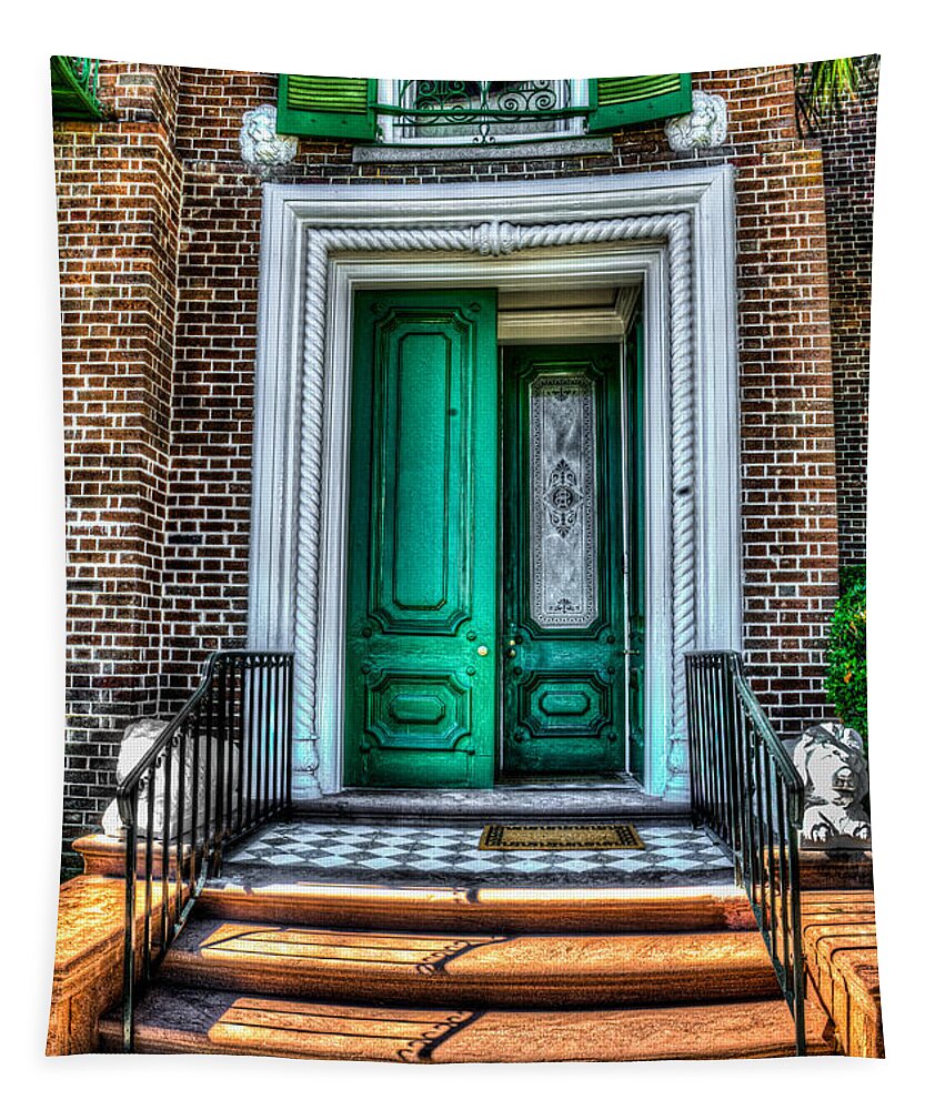 Door Tapestry featuring the photograph Historic Charleston SC Door by Dale Powell