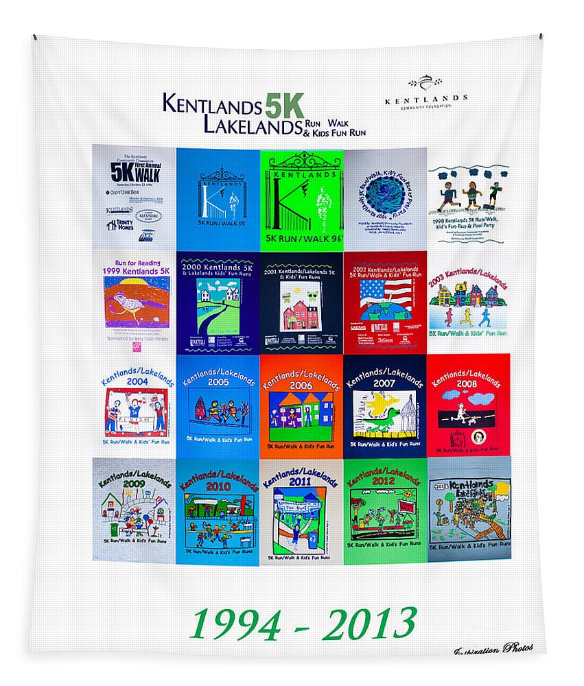 Kentlands Tapestry featuring the photograph History of the Kentlands 5K Shirts by Thomas Marchessault