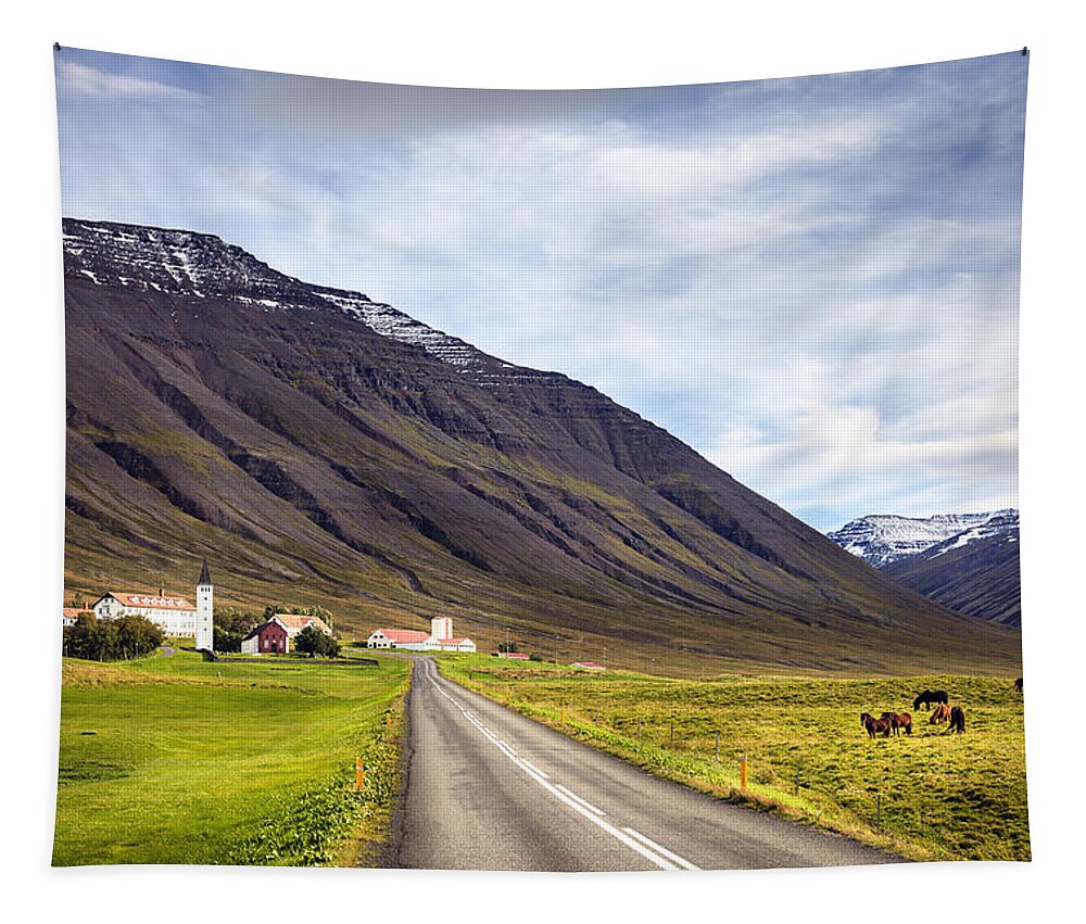 Europe Tapestry featuring the photograph Holar Iceland by Alexey Stiop