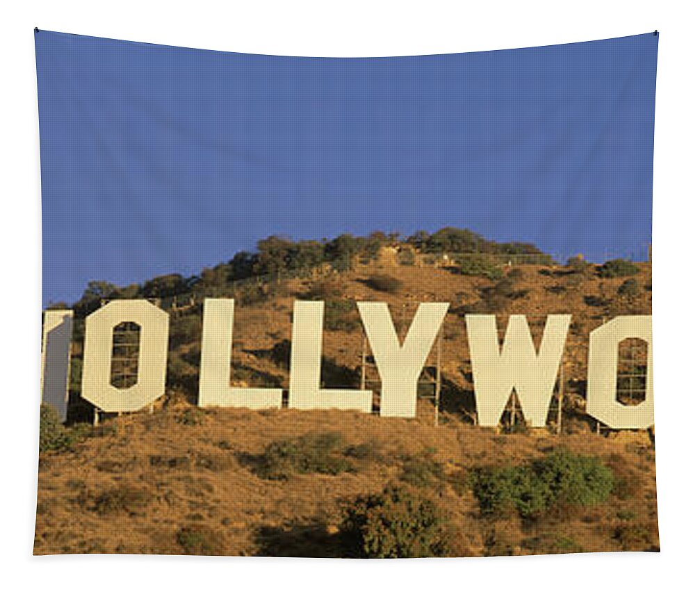 Photography Tapestry featuring the photograph Hollywood Sign Los Angeles Ca by Panoramic Images