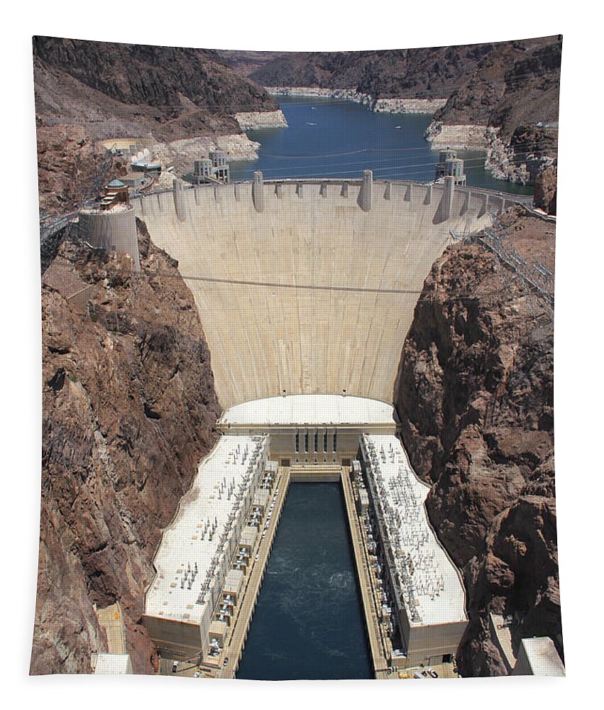Hoover Dam Tapestry featuring the photograph Hoover Dam by Mike McGlothlen