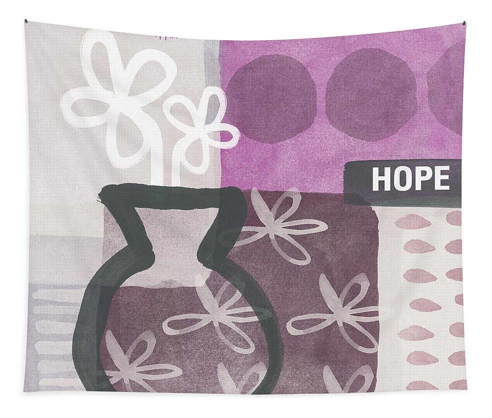 Hope Tapestry featuring the mixed media Hope- Contemporary Art by Linda Woods
