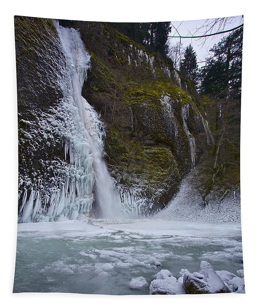 Horsetail Tapestry featuring the photograph Horsetail Falls 120813B by Todd Kreuter