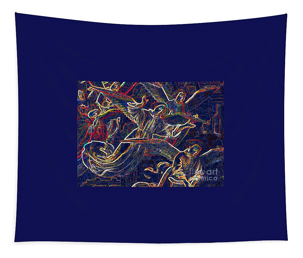Angels Tapestry featuring the digital art Host of Angels by jrr by First Star Art