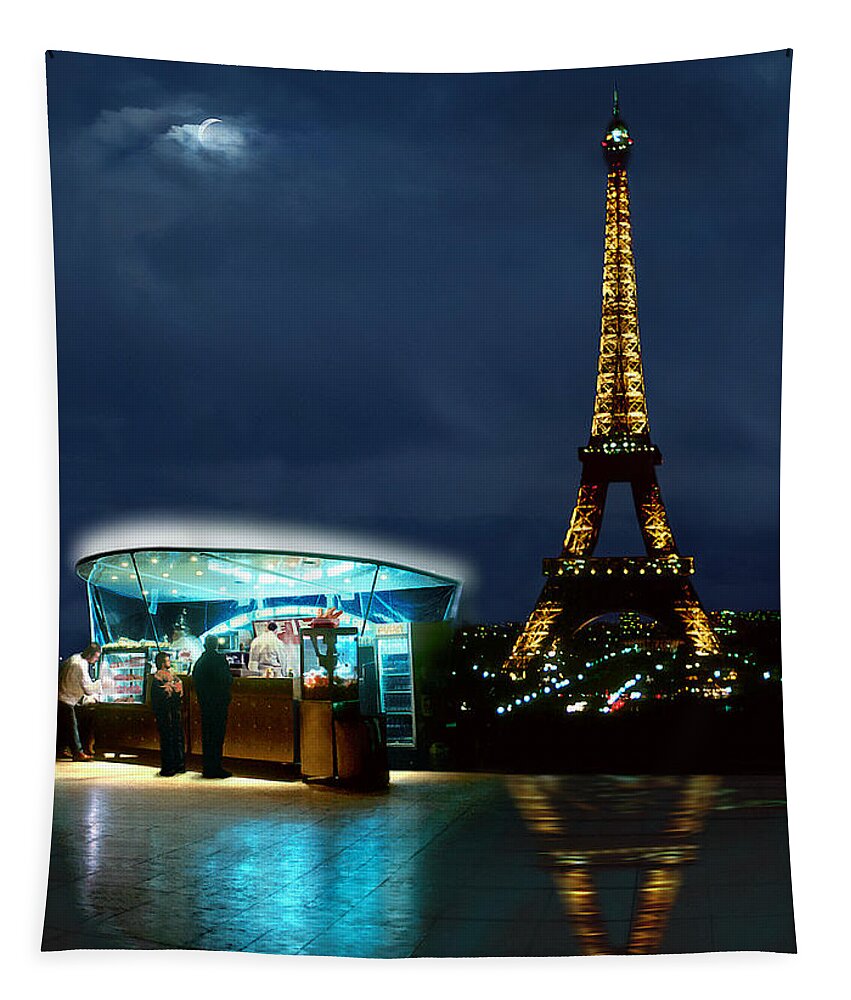 Paris Tapestry featuring the photograph Hot Dog in Paris by Mike McGlothlen