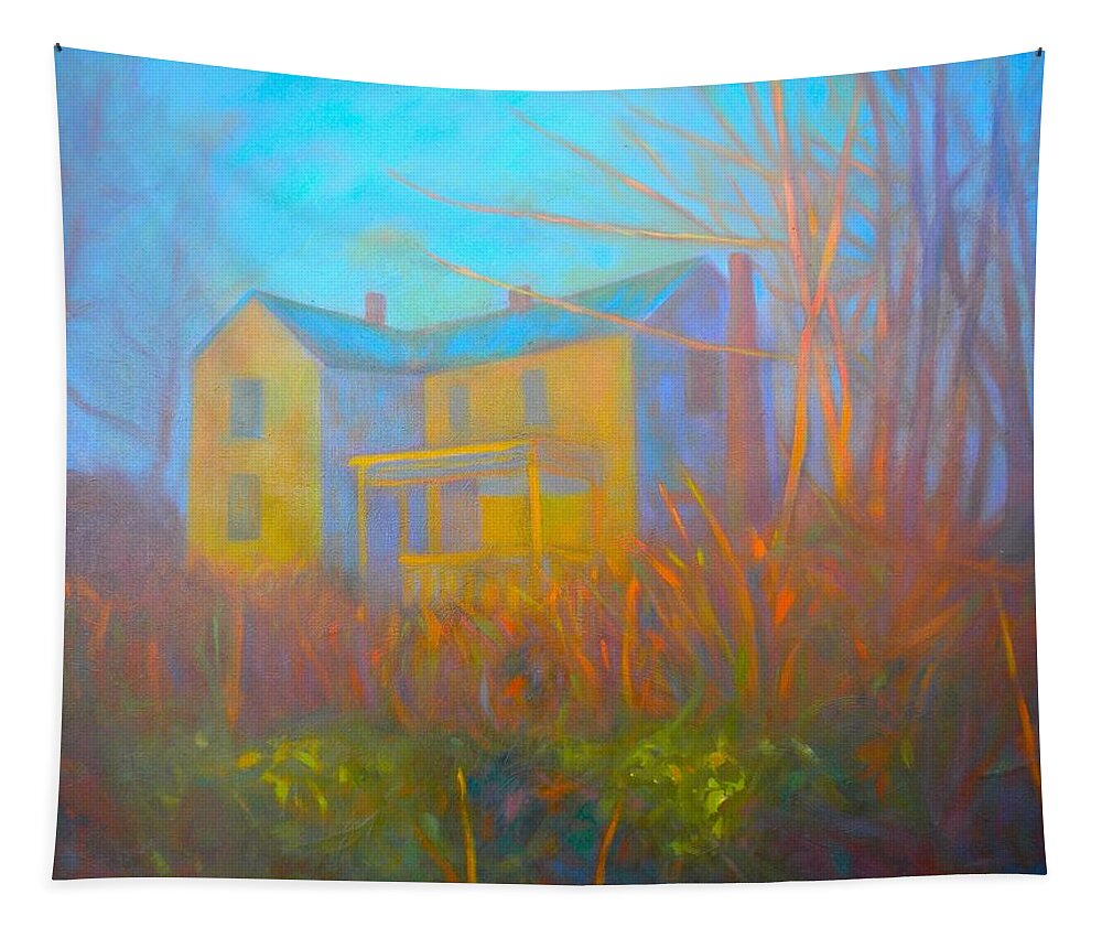 Blacksburg Paintings Tapestry featuring the painting House in Blacksburg by Kendall Kessler