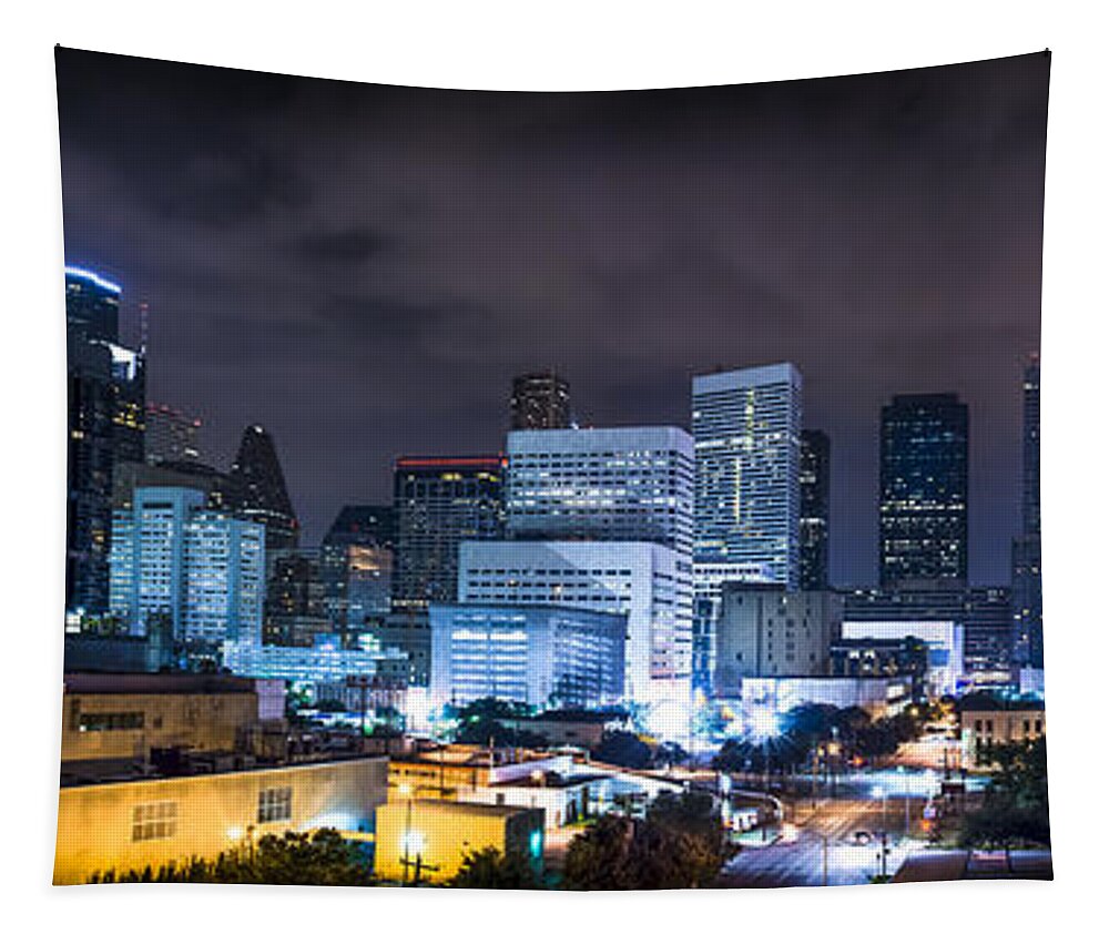 Houston House Tapestry featuring the photograph Houston City Lights by David Morefield