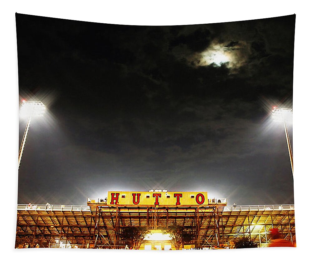 Hutto High School Tapestry featuring the photograph Hutto Hippo Stadium by Trish Mistric