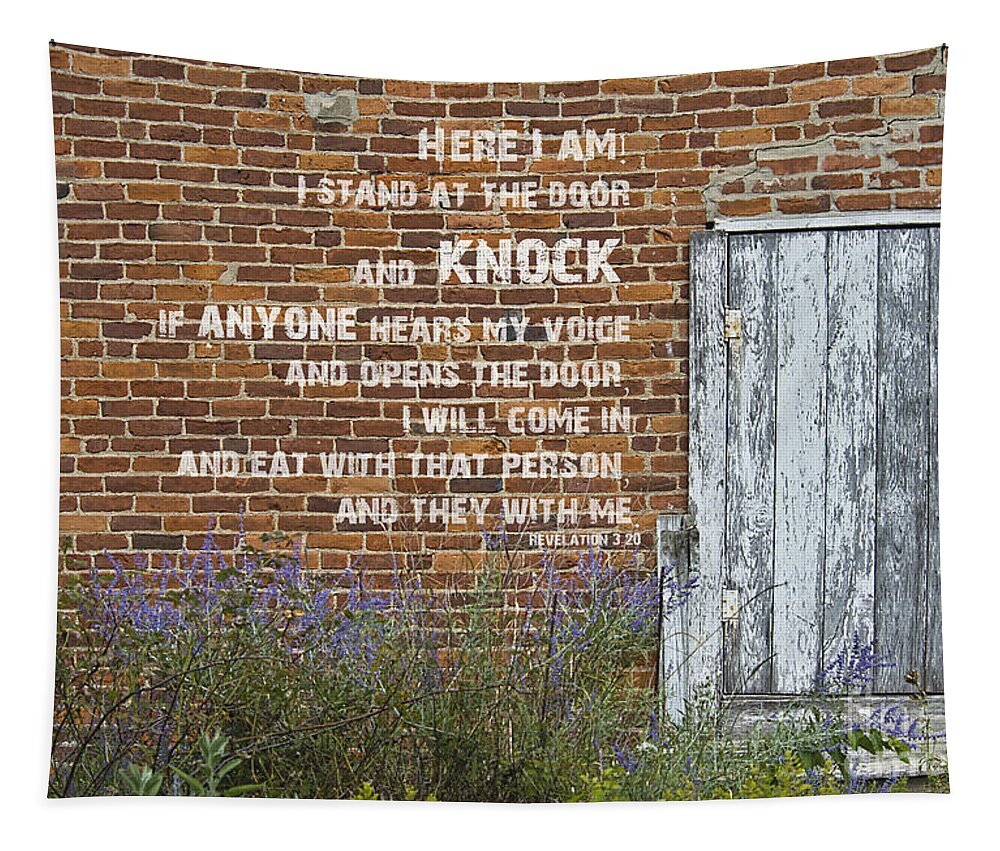 I Stand At The Door And Knock Tapestry featuring the photograph Anyone by David Arment