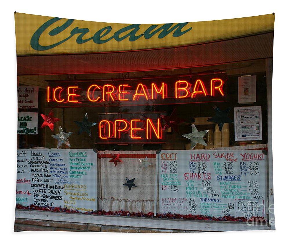 Ice Cream Tapestry featuring the photograph Ice Cream Bar by Stan Reckard