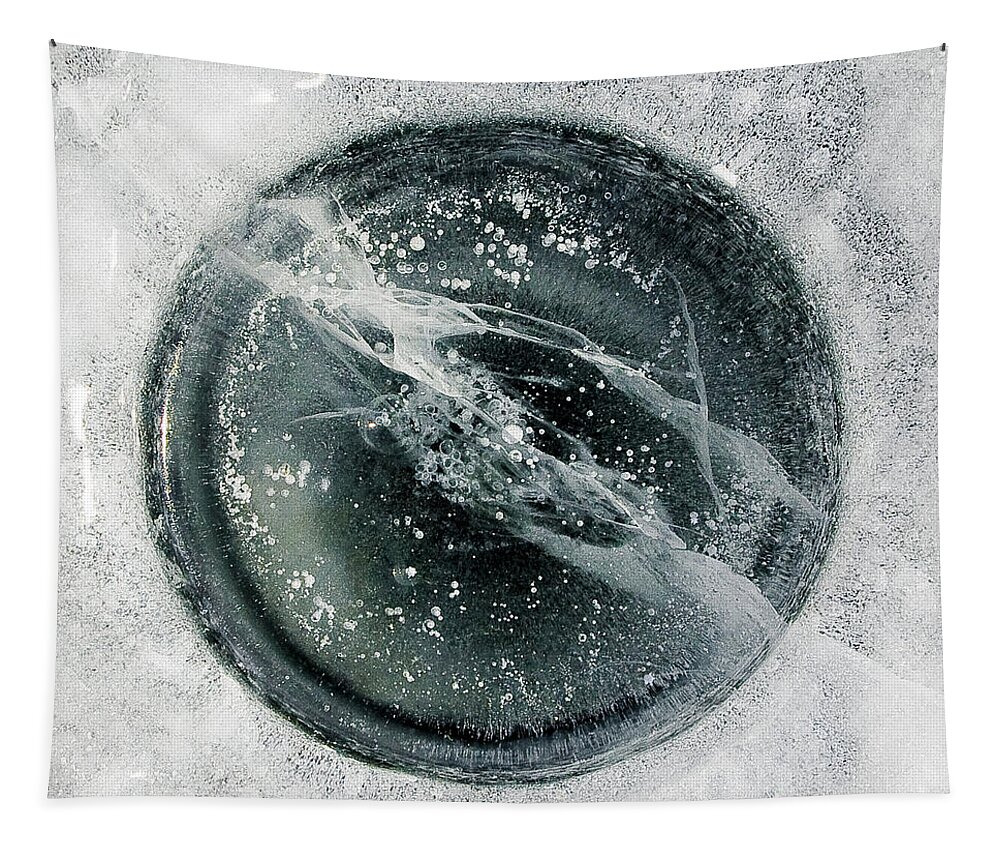 Ice Tapestry featuring the photograph Ice Fishing Hole 8 by Steven Ralser