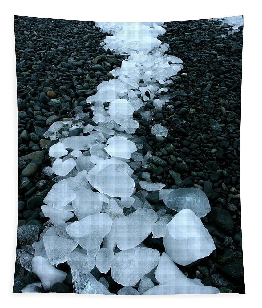 Iceberg Tapestry featuring the photograph Ice Pebbles by Amanda Stadther