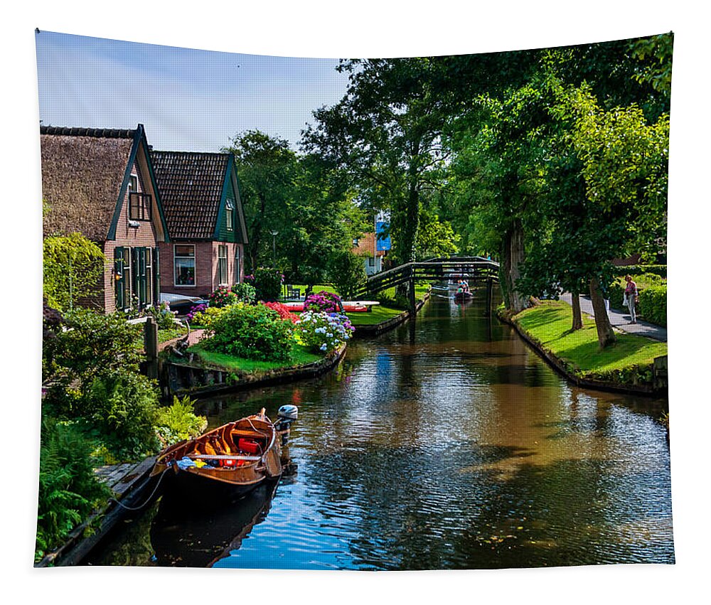 Netherlands Tapestry featuring the photograph Idyllic Village 15. Venice of the North by Jenny Rainbow