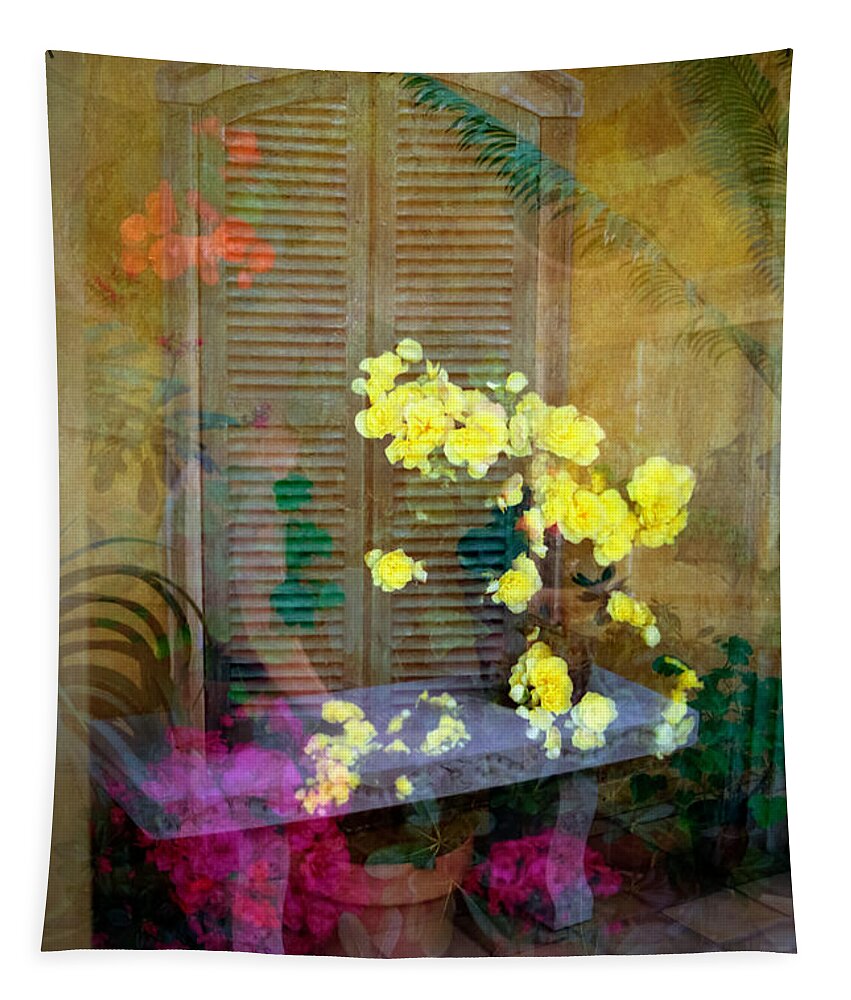 Multiple Exposure Tapestry featuring the photograph Imagine by Penny Lisowski