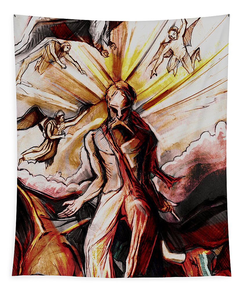 Gods Tapestry featuring the painting Immortal Realized 1 by John Gholson