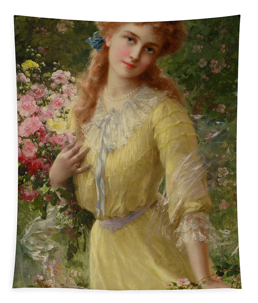 In The Garden Tapestry featuring the digital art In The Garden by Emile Vernon