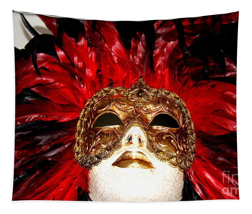 Mask Tapestry featuring the photograph Incognito.. by Jolanta Anna Karolska