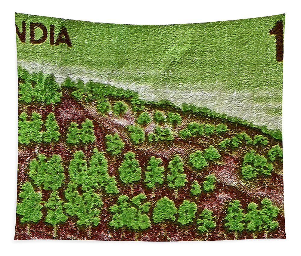 India Tapestry featuring the photograph India 10.00 Stamp by Bill Owen