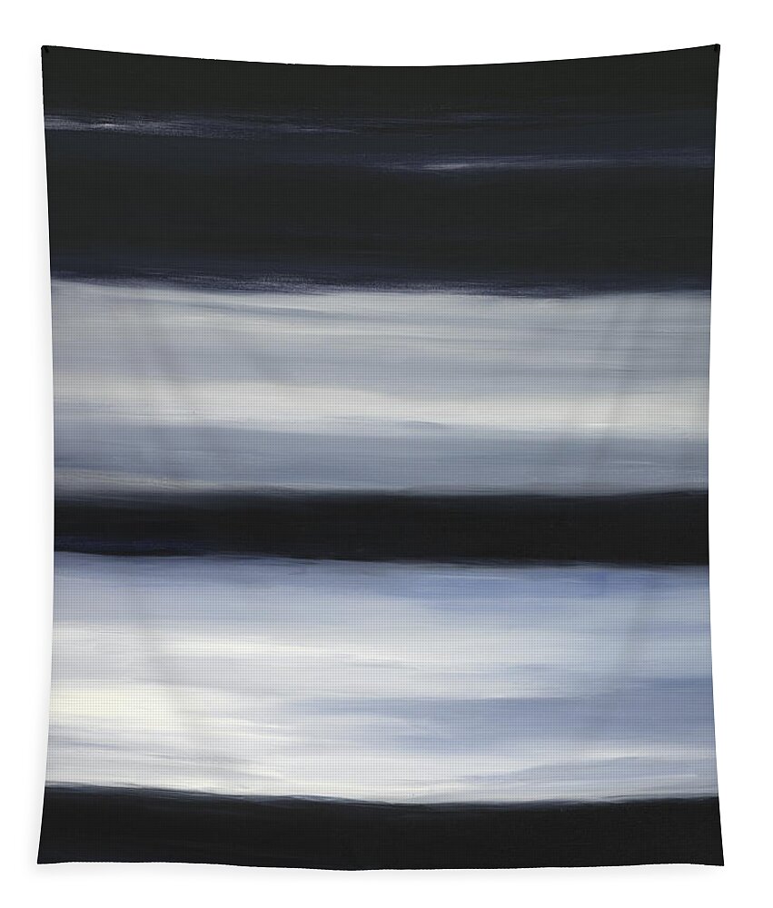 Abstract Tapestry featuring the painting Indigo Blur I by Tamara Nelson