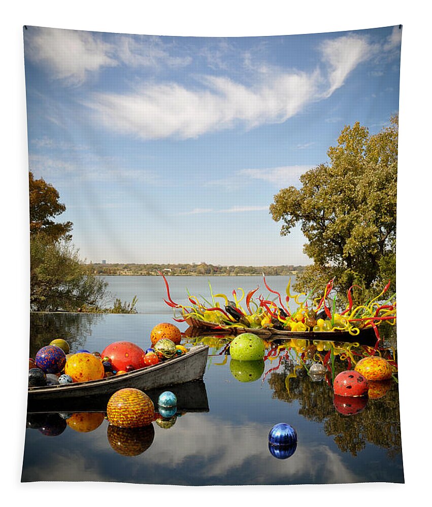 Infinity Pool Tapestry featuring the photograph Infinity Boats 2 by Cheryl McClure