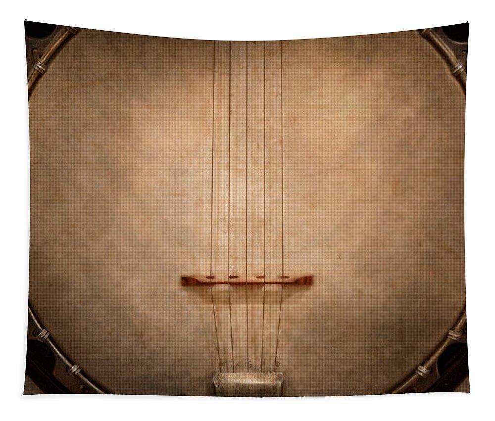 Banjo Tapestry featuring the photograph Instrument - String - I love banjo's by Mike Savad