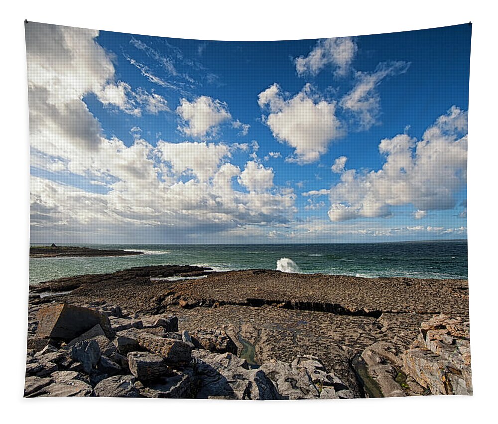 Doolin Tapestry featuring the photograph Irish Coast and Burren by Allan Van Gasbeck