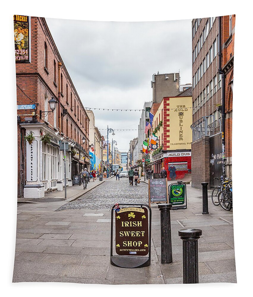 Dublin Tapestry featuring the photograph Irish Sweet Shop by Evelina Kremsdorf