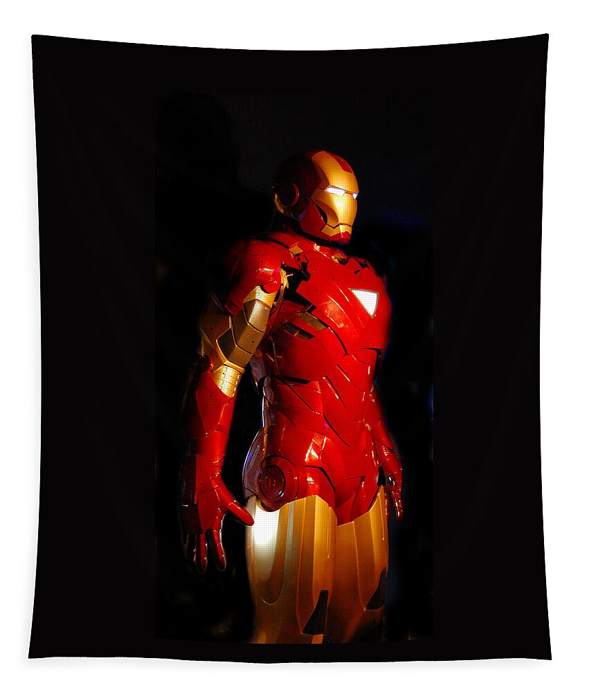 Ironman on black background Tapestry by Gina Dsgn - Fine Art America