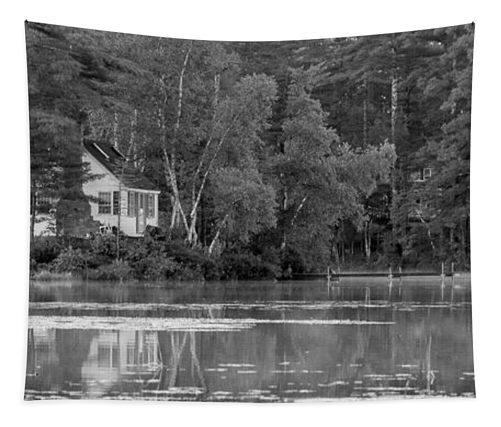 Maine Tapestry featuring the photograph Island Cabin - Maine by Steven Ralser