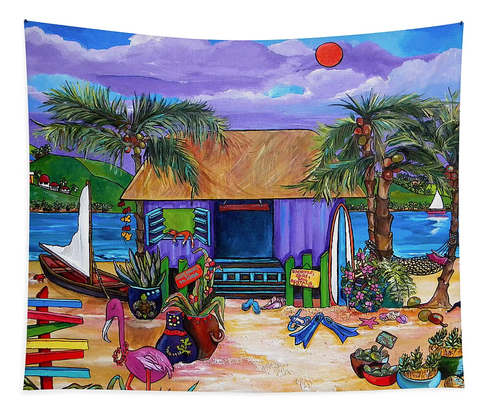 Island Tapestry featuring the painting Island Time by Patti Schermerhorn