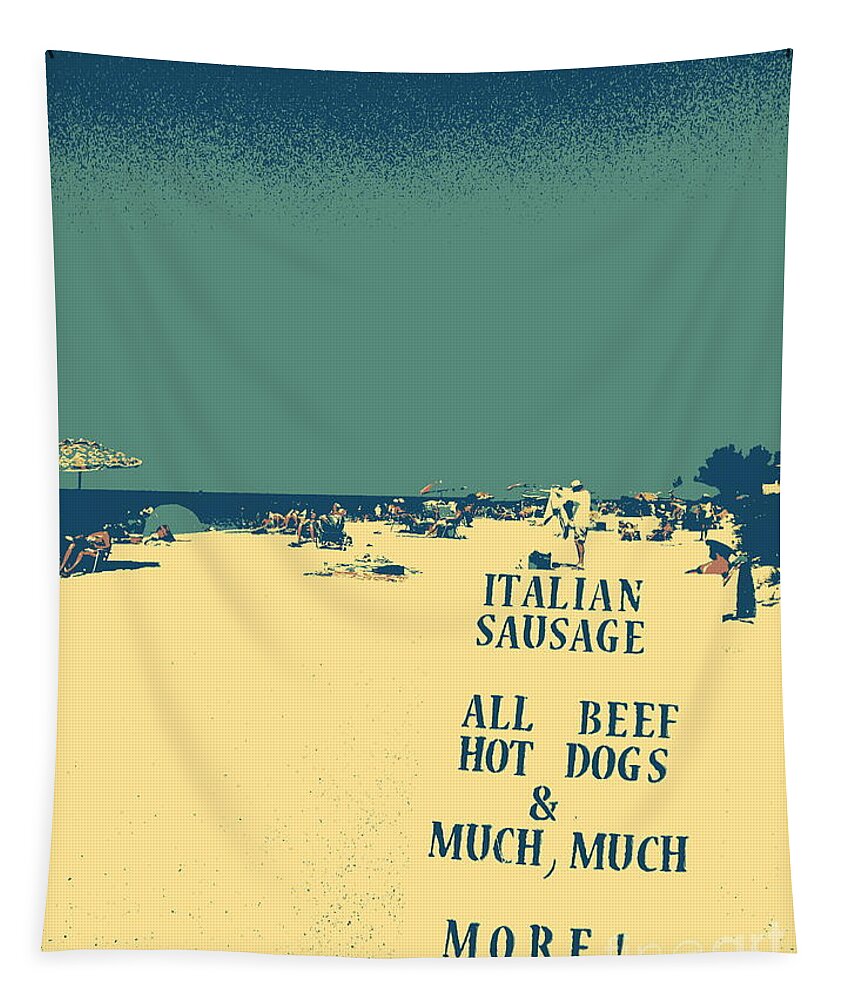Beach Tapestry featuring the digital art Italian Sausage by Valerie Reeves