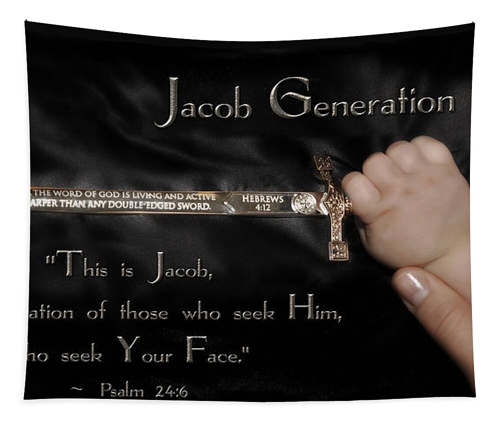 Jacob Generation Art Tapestry featuring the digital art Jacob Generation by Constance Woods