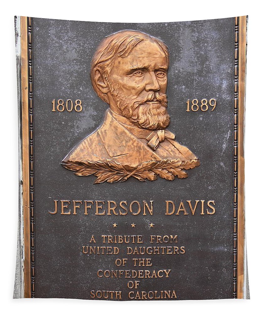 Best Civil War Tapestry featuring the photograph Jefferson Davis 1808-1889 by Reid Callaway