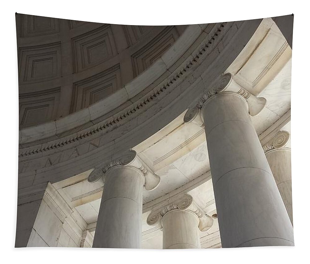 Declaration Of Independence Tapestry featuring the photograph Jefferson Memorial Architecture by Kenny Glover