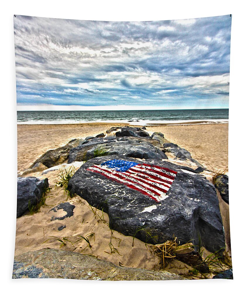 Jetty Tapestry featuring the photograph Jetty Four - Westhampton Beach NY by Robert Seifert