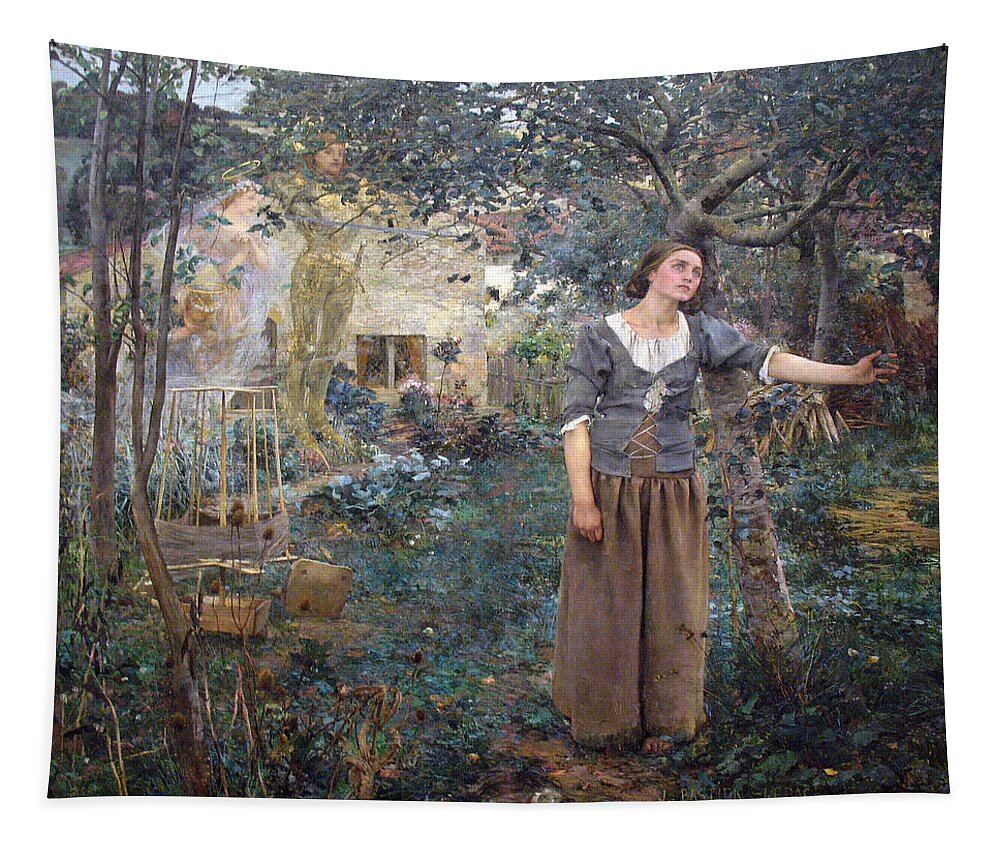 Jules Bastien-lepage Tapestry featuring the painting Joan of Arc by Jules Bastien-Lepage