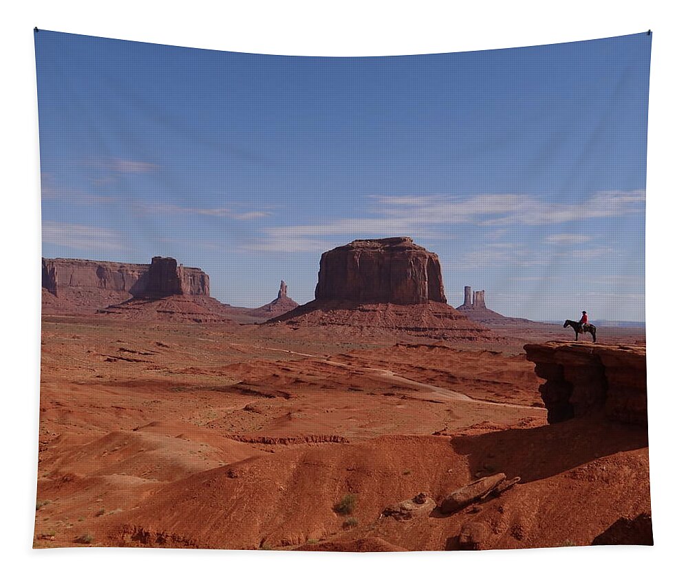 Monument Valley Tapestry featuring the photograph John Ford's Point in Monument Valley by Keith Stokes