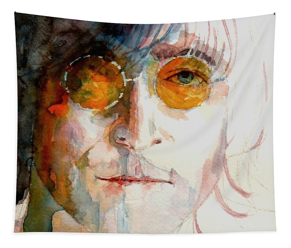 John Lennon Tapestry featuring the painting John Winston Lennon by Paul Lovering