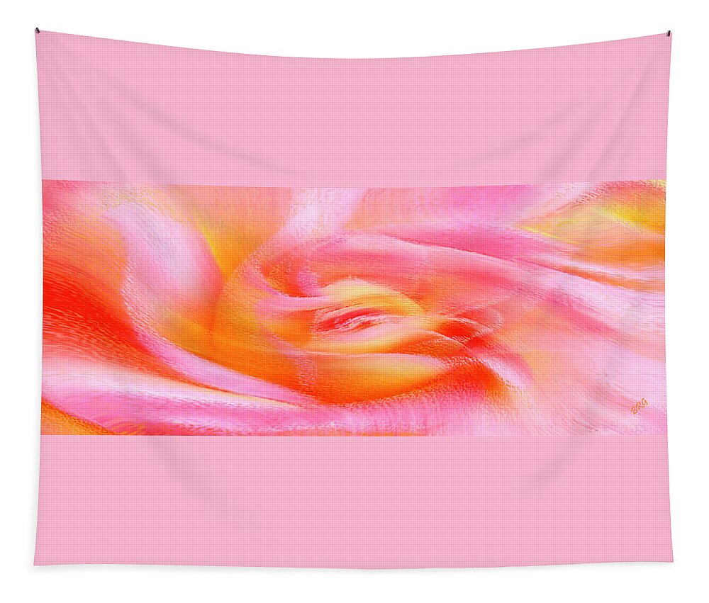 Floral Abstract Tapestry featuring the photograph Joy - Rose by Ben and Raisa Gertsberg