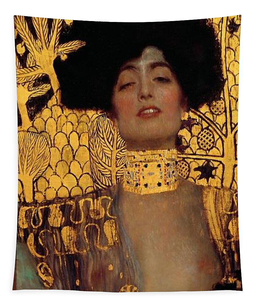 Gustav Klimt Tapestry featuring the painting Judith And The Head Of Holofernes by Gustav Klimt