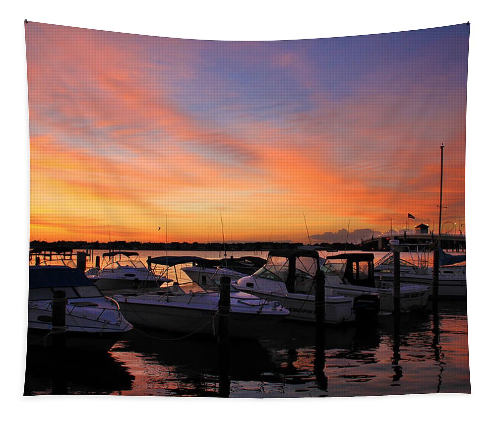 Sunrise Tapestry featuring the photograph Just Before Dawn by Roger Becker