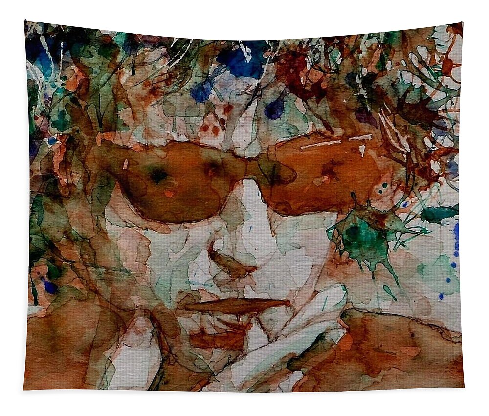 Bob Dylan Tapestry featuring the painting Just Like A Woman by Paul Lovering