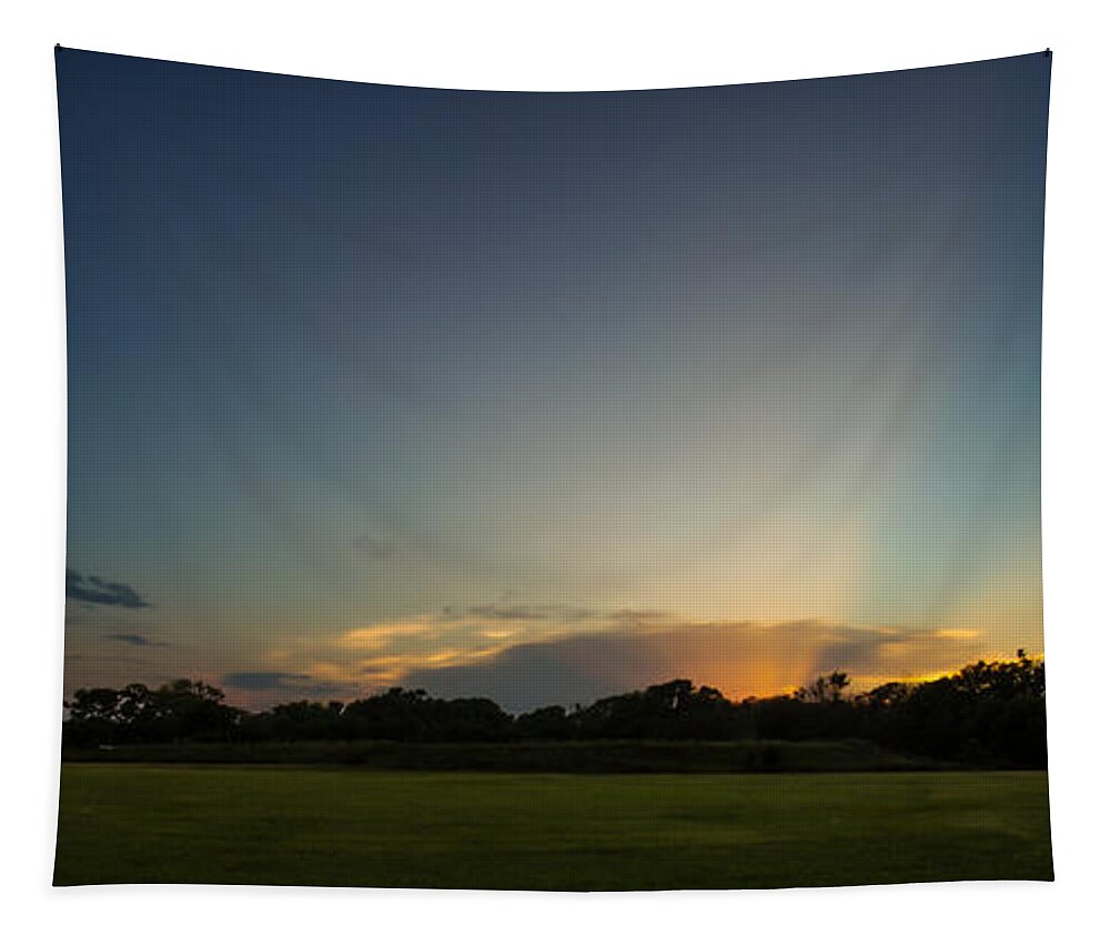 Jay Stockhaus Tapestry featuring the photograph Kansas Sunset by Jay Stockhaus