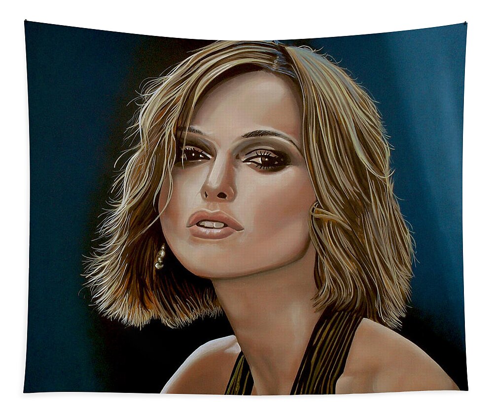 Keira Knightley Tapestry featuring the painting Keira Knightley by Paul Meijering