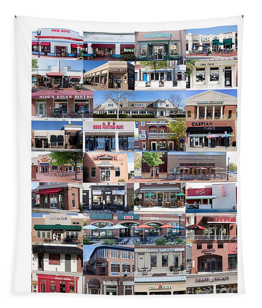 Restaurant Tapestry featuring the photograph Kentlands Restaurants 2011 by Thomas Marchessault