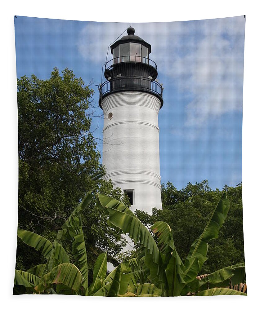 Ligthouse Tapestry featuring the photograph Key West Lighthouse by Christiane Schulze Art And Photography