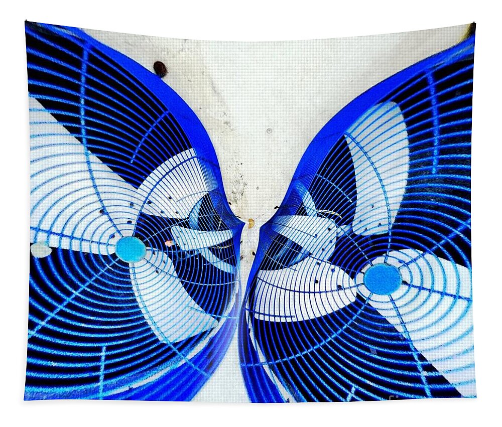 Fan Tapestry featuring the digital art Kissing Fans by Amy Cicconi