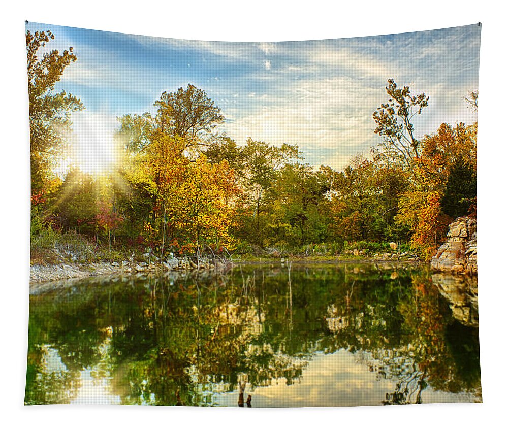 Klondike Park Tapestry featuring the photograph Klondike Cove by Bill and Linda Tiepelman
